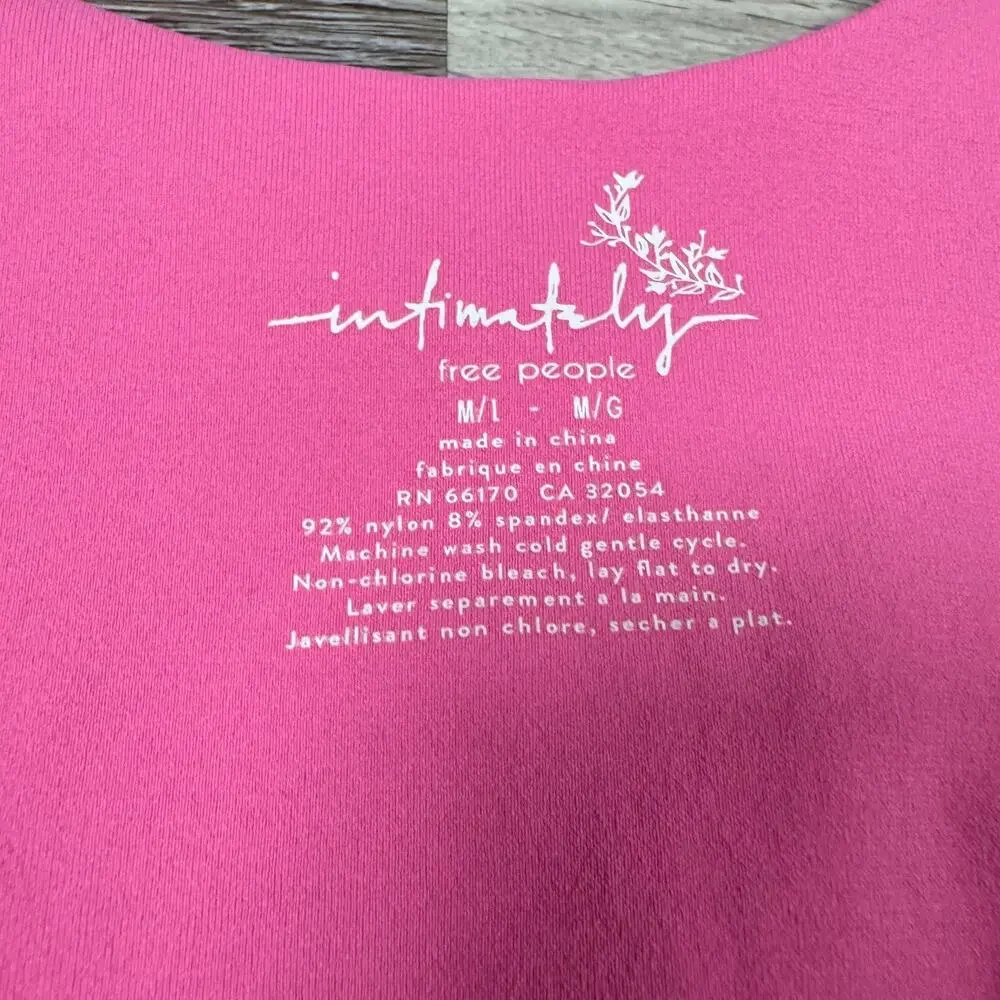 Intimately Free People Hot Pink Scoop Neck Tank Top Stretch M / L